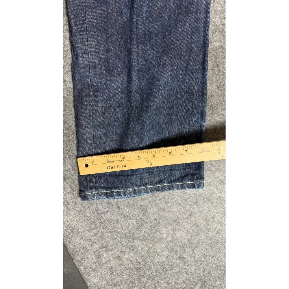 Levis‎ 501 Original Straight Leg Dark Wash Indigo Denim Button Fly Jeans 36x34